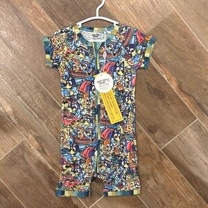 SSR Bluey Playful Cartoon Print Kids Bamboo Shortie